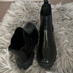 Sam Edelman never used patten leather lug boots